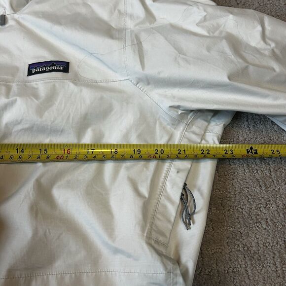 Patagonia Jacket Women’s Large White Torrentshell H2NO Full Zip Hooded Gorpcore - Picture 15 of 16